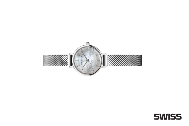 srebrny zegarek damski bering 